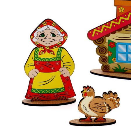 Puppet Theater fairy tales on the table "Kurochka Ryaba"-4