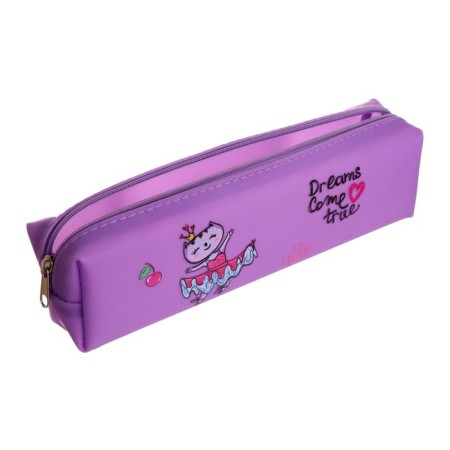 School pencil case with a zipper "cat", mix-4