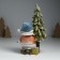 Polystone souvenir "Council in a sweater with rhombuses, with a beautiful Christmas tree" 13.6x8x20.5 cm