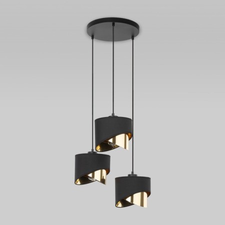 Suspended lamp TK Lighting Grant Black 4876, E27, 3x40W, 400x400 mm, black color
