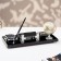 Set of desktop 6V1 with calculator, 16x36 cm, black
