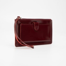 Women's wallet on the zipper Textura, with a pen, burgundy color