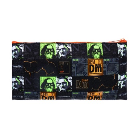 Penal soft, 1 department, 110 x 205 mm, flat, Hatber "Modern Science" Black/Orange NPK_63176-2