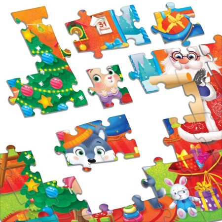 Children's puzzle "We celebrate the New Year", 54 elements-2