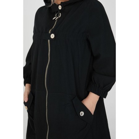 Cardigan female, size 58, black color-4