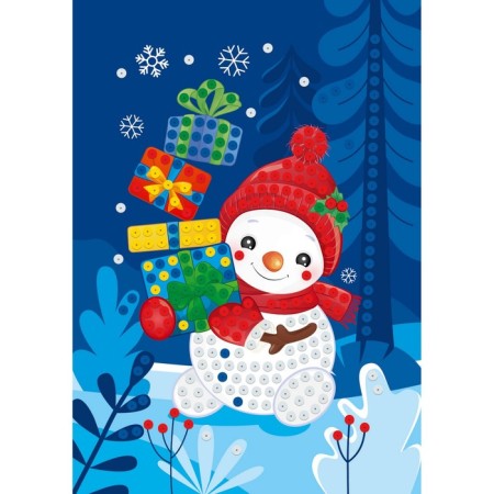 Set for creativity. Drawing with sequins "Snowman"-2