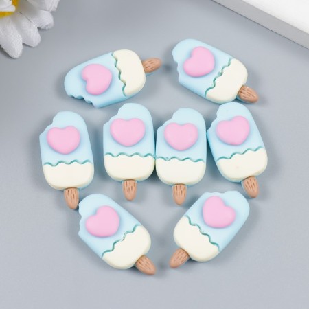 Decor for creativity plastic "Eskimo with heart" 3x1.5 cm-2