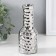 Ceramics candlestick per 1 candle "bottle" d = 1.5 cm silver 6x6x15 cm