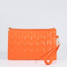 Сумка-клатч на молнии, цвет оранжевый
