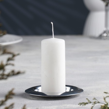 Cup "Cup 94" Metal per candle, 9.4x9.4x1.2 cm, chrome
