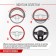 Leather braid, m gray Skyway, chrome, with perf. inserts