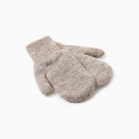 Baby mittens made of Mongolian wool, gray color, river 14