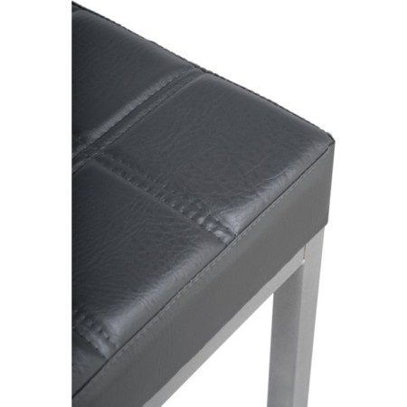 Baric stool Khurkroks Metal/Eco -leather, gray/gray 36x36x81 cm-5