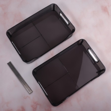 Organizer 2-level 31*20*29cm black/silver k/corner nakl QF-6