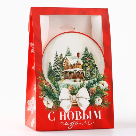 Folding box "Snow ball", 15 x 7 x 22 cm, new year-1