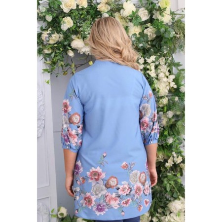 Female shirt, size 54, blue color-6