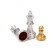 Magnetic chess 36 x 37 cm, King H-8 cm, Pig H-4.2 cm