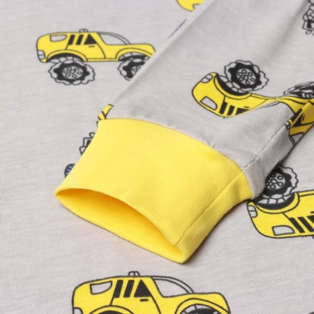 Pajamas for boys, gray color, height 98 cm-3