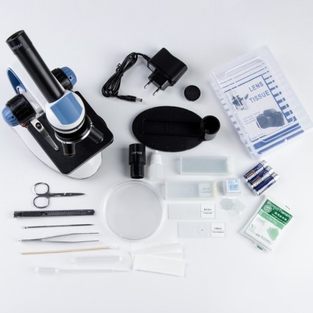 Microscope Laboratory multiplicity 40,100,400, backlight-1