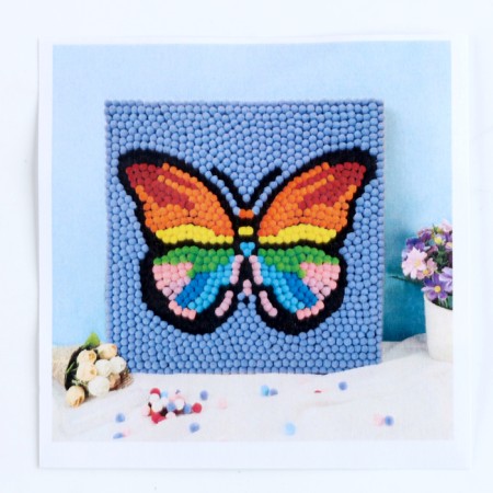 Application with pompom "Butterfly" size - 30 × 30 cm, glue 30 ml-2