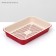 Medium toilet with a mesh of 36 x 26 x 6.5 cm, beige/red