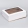 Box for a cake with a window, white, 30 x 40 x 12 cm