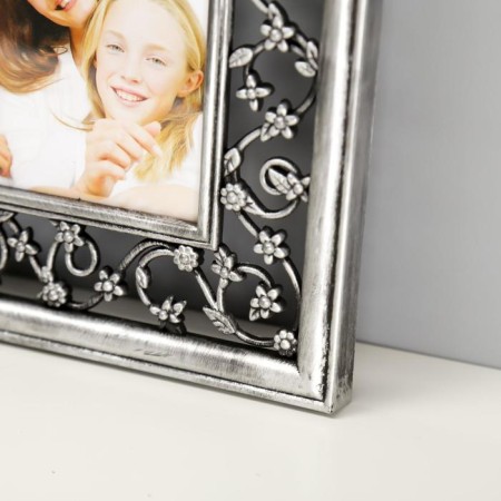 Photo frame plastic in 3 photos 10x15 cm "Small Binding" Dark Silver 23.5x45.5 cm-1