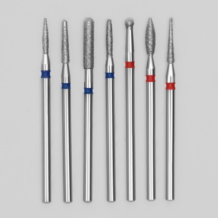 Diamond cutters for manicure, 7 pcs, form and granularity of assorted-1