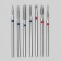 Diamond cutters for manicure, 7 pcs, form and granularity of assorted