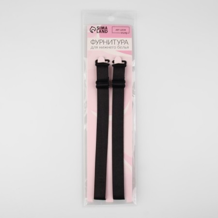 Tekstil straps, 1.5 cm, 36 ± 2 cm, pair, black color-3
