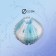 Balls for washing the linen of the share, d = 3.3 cm, 4 pcs, white-blue color