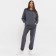 Women's costume (sweatshirt and trousers), dark gray color, size 44 (m)