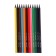 Pencils 12 colors in a tube, hexagonal, plastic
