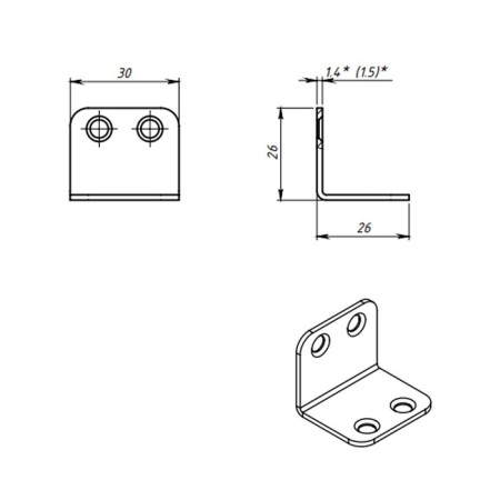 Furniture corner 26x26 without covering, 600 pcs-4