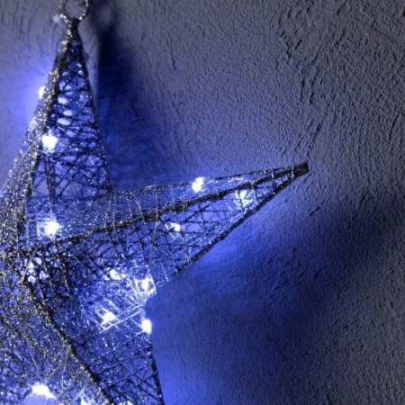 LED figure "Silver Star" 30.5 cm, metal, AAX2 batteries (not complete), white glow-2