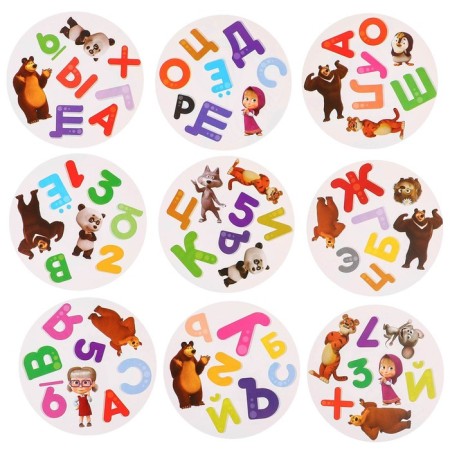 Card game to the speed and reaction "Dubbl. Alphabet", 55 cards, 5+, Masha and the bear-3