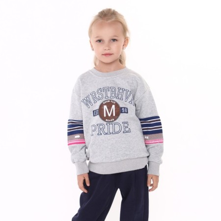 Sweatshirt for girls, gray color, height 152-158cm