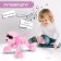 Robot dog Charlie IQ Bot, on the control panel, interactive: sound, light, dancing, musical, on batteries, in Russian, pink