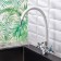 Kitchen mixer BOOU BA5318-1F-E351A-B702, flexible surge, brass, white/chrome