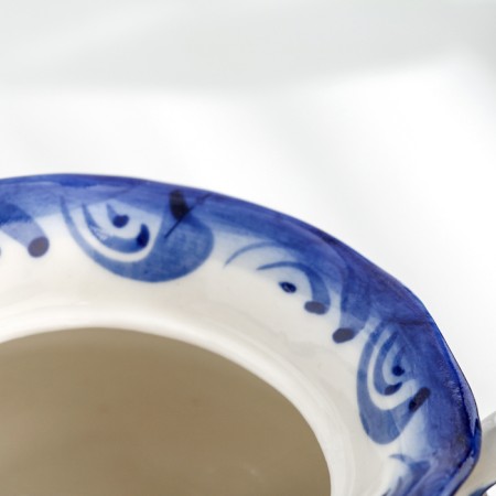 Sugar "Morning", Gzhel, Porcelain, 13x15 cm-3