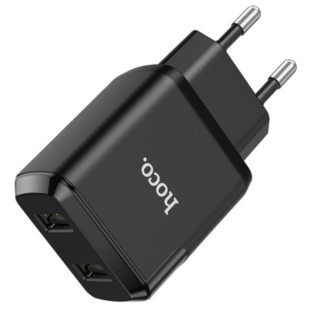 Network charger Hoco N7, 2 USB - 2.1 a, black-1