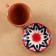 Tea couple Rishtan ceramics "Atlas", 220 ml, red mix