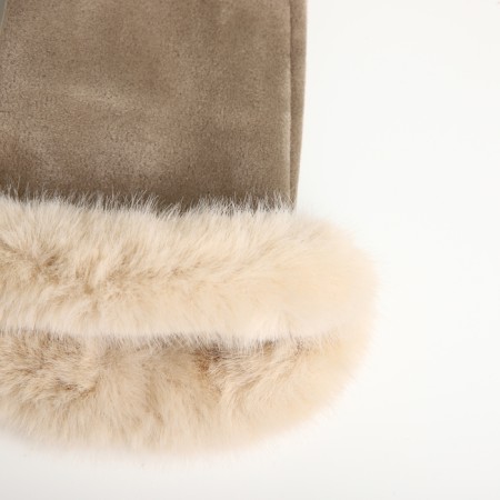 Gloves are female, dimensionless, without insulation, beige color-2