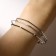 Bracelet "frame" line, color silver, d = 7 cm