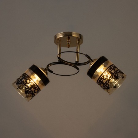 Rhine chandelier 2he27 40w Black 48x26x27 cm Bayerlux-2