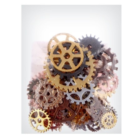 Decor for creativity "Antique gears" weight 50 g, size 1 pc. -0.5-3 cm-3