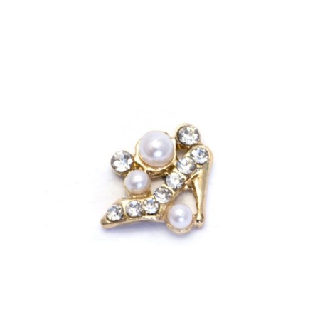 Metal fittings TNL "Speech with pearls", 4 pcs
