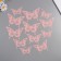 Stick Paper "Butterflies with roses" matte pink set 12 pcs 12 cm, 10 cm, 8 cm