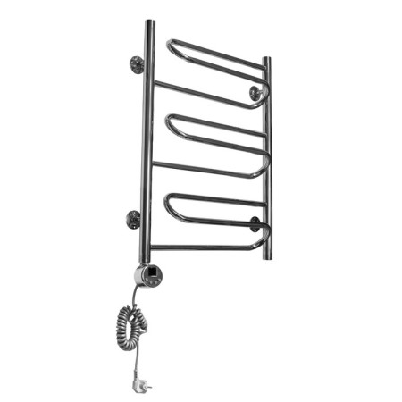 Domoterm electric heated towel rail "Ophelia", 500 x 700 mm, 9 crossbars, left, chrome-1
