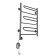 Domoterm electric heated towel rail "Ophelia", 500 x 700 mm, 9 crossbars, left, chrome